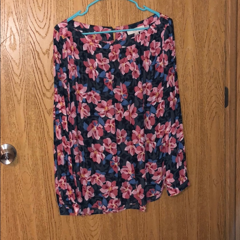 LOFT Floral Blouse (XL)